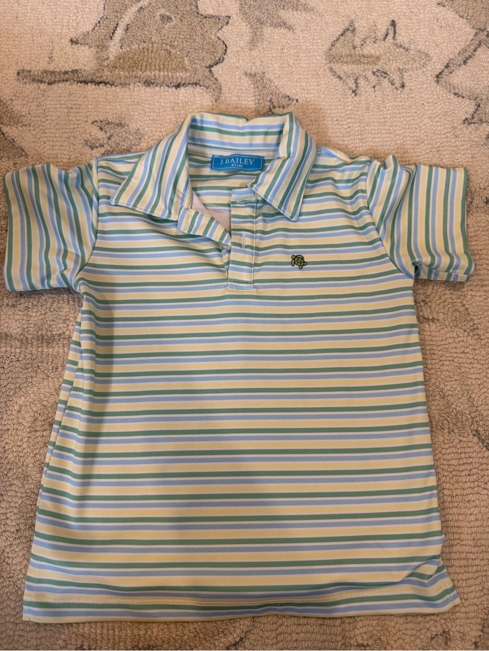 Kids' Short Sleeve Polo - Pastel Stripe